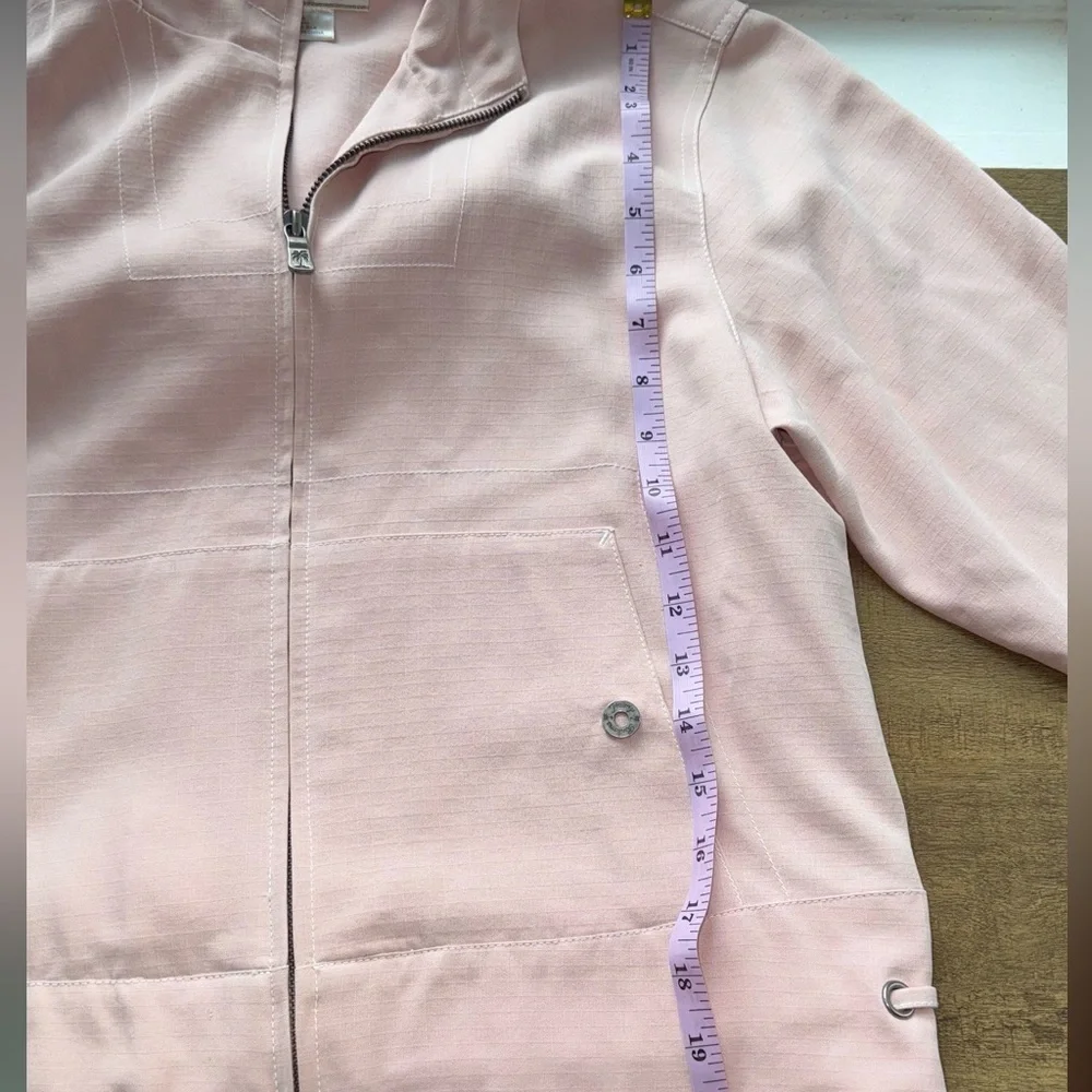 VINTAGE Tommy Bahama Hooded Jacket Womens S( 4-6)Silk Pink Full Zip - Picture 8 of 8